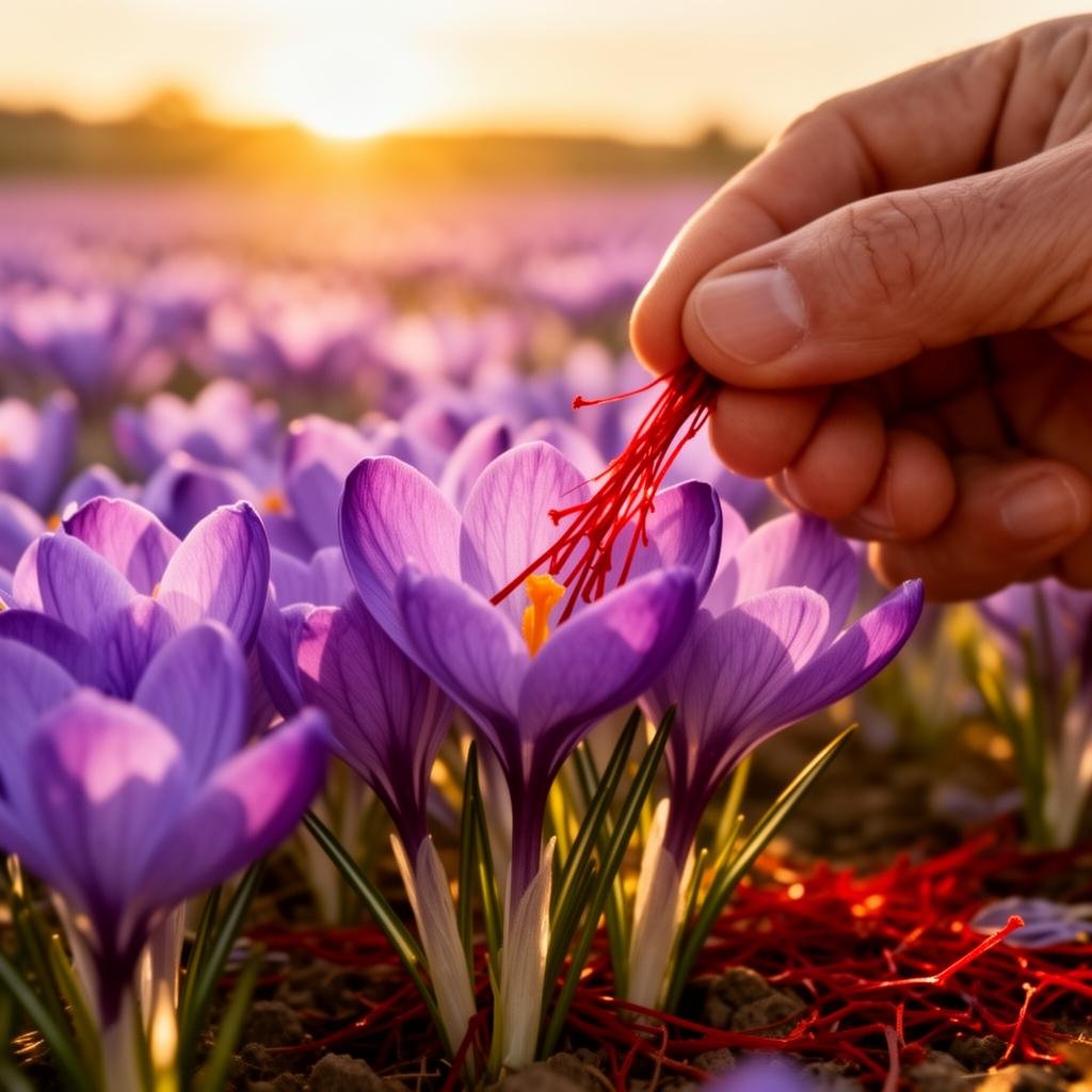 Saffron harvest